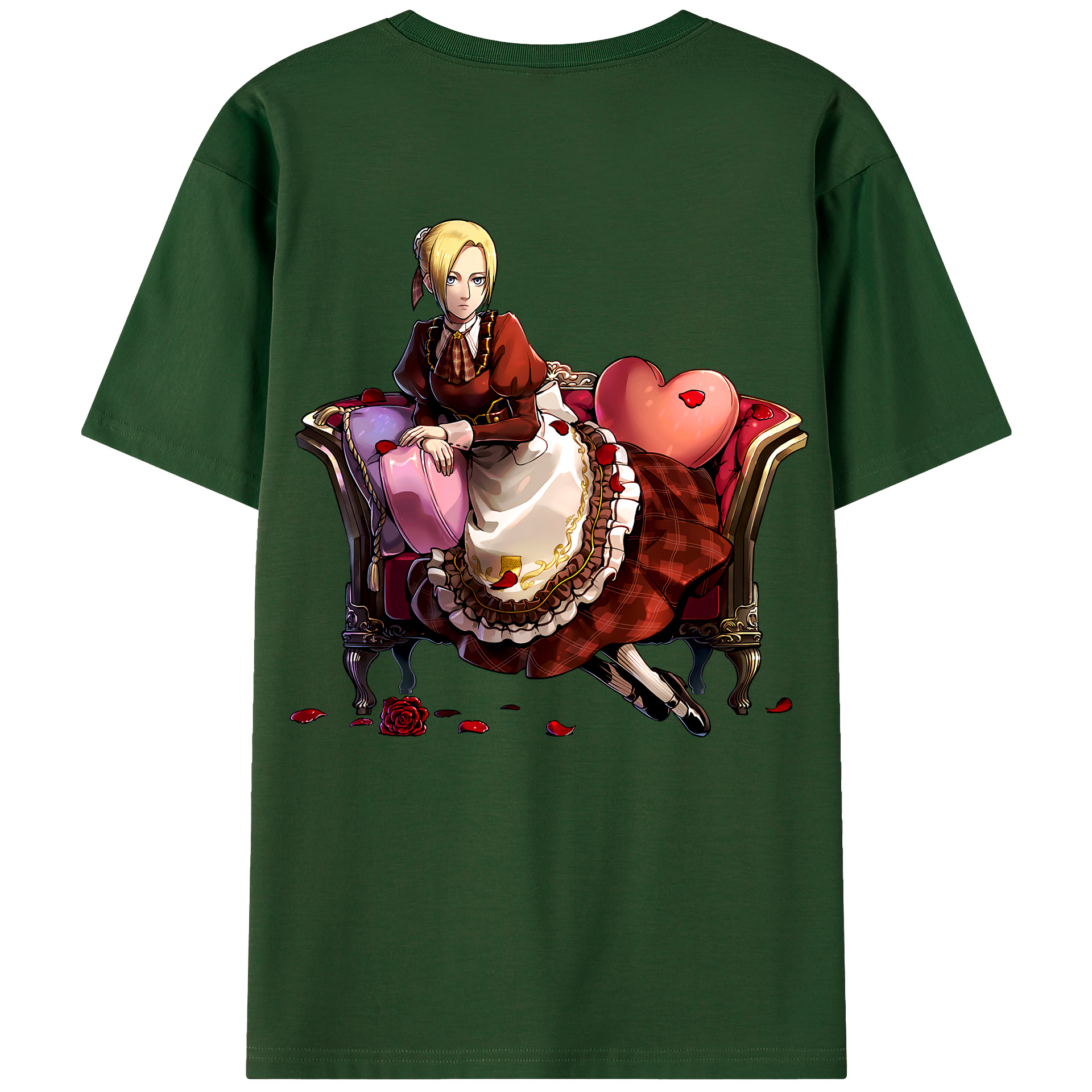 （画像用） 進撃の巨人 アニ・レオンハート Attack on Titan Annie Leonhart 綿100％半袖Tシャツ（背面プリント）